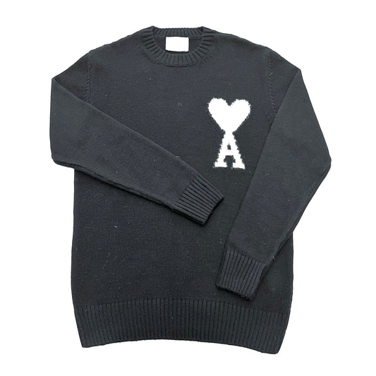AMI Paris “De Coeur” Sweater Black