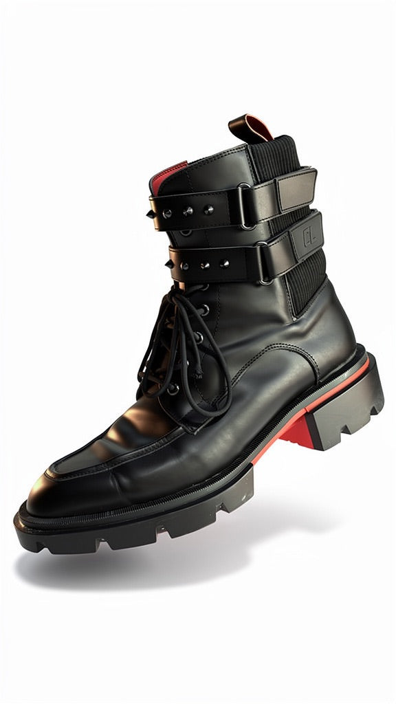 Christian Louboutin Our Fight Combat Boot — Black