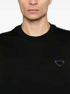 Prada Triangle Logo Sweatshirt — Black