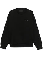 Prada Triangle Logo Sweatshirt — Black