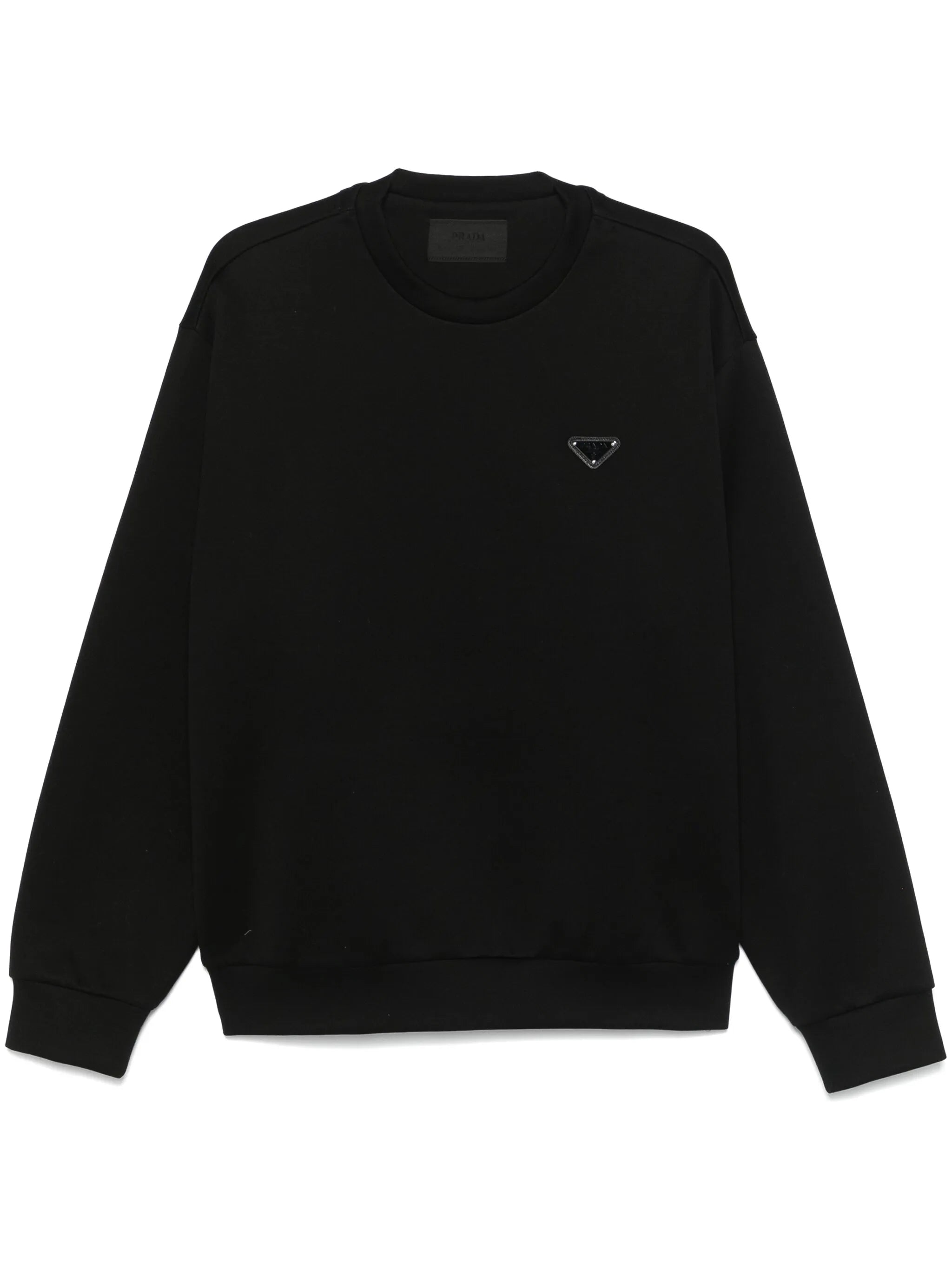 Prada Triangle Logo Sweatshirt — Black