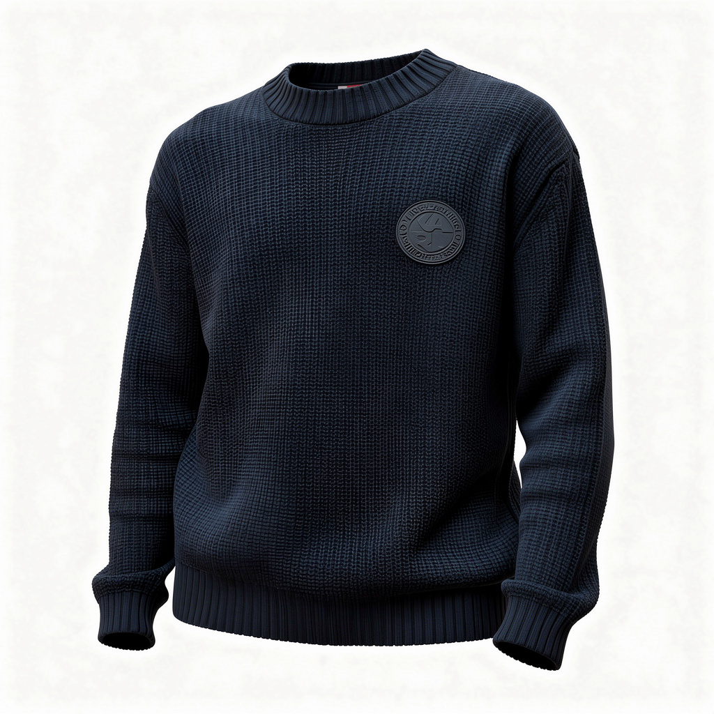 Karl Lagerfeld Rib Knit Sweater — Black