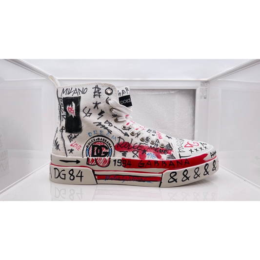 Dolce & Gabbana Graffiti High-Top Sneaker