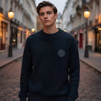 AMI Paris Black Wool Scarf