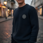 Karl Lagerfeld Rib Knit Sweater — Black