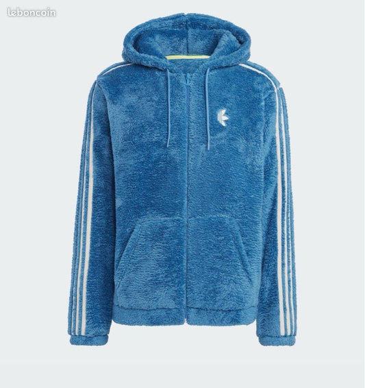 Adidas Fleece Jacket Blue