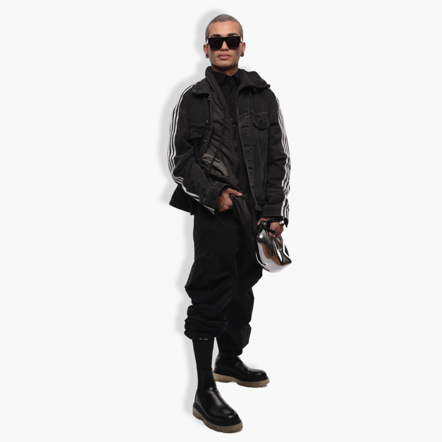 Balenciaga x adidas Oversized Denim Jacket Black